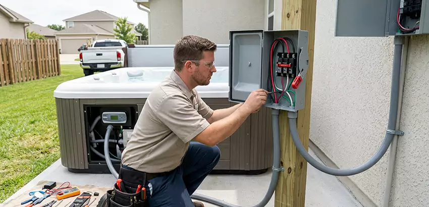 Outdoor Hot Tub Electrical Installation in Apollo Beach