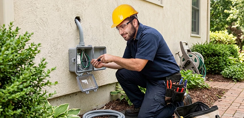 Outdoor Outlet Installation on Vinyl Siding in Apollo Beach